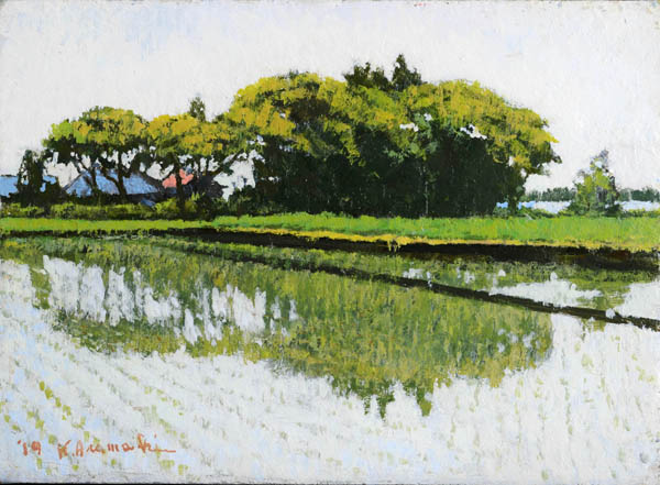 秋色     水彩画   荒木久夫 NO3 秋色 水彩画 荒木久夫